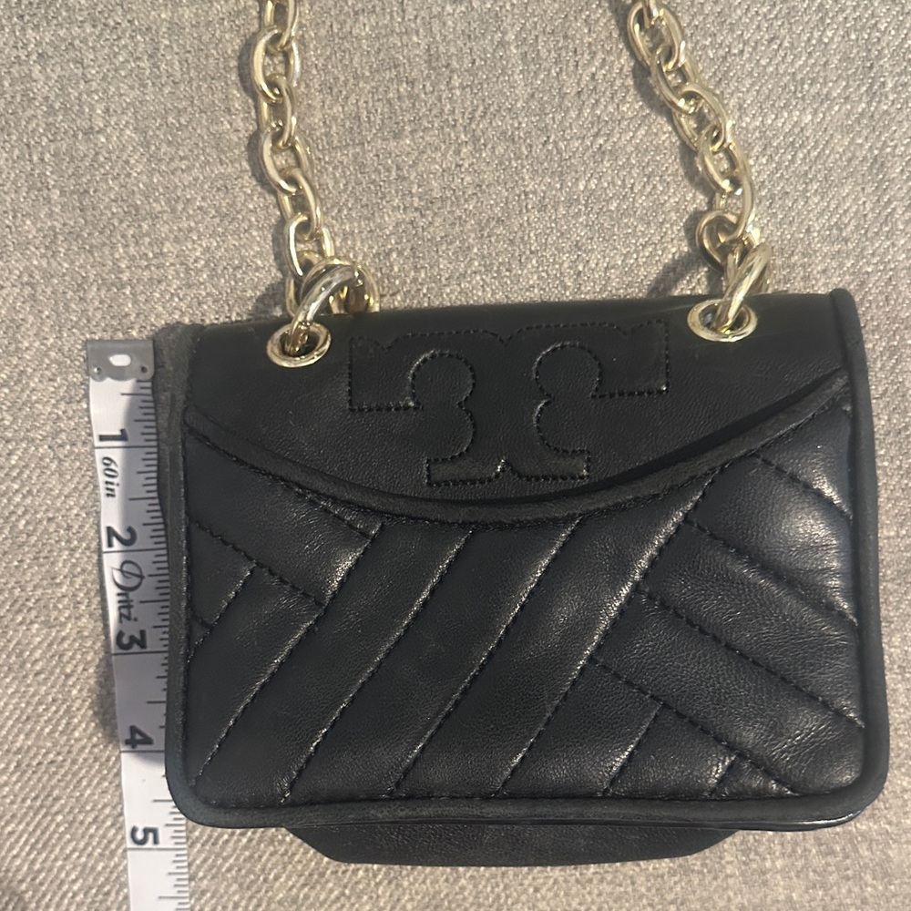 Tory Burch Black Mini Bag with Gold Chain